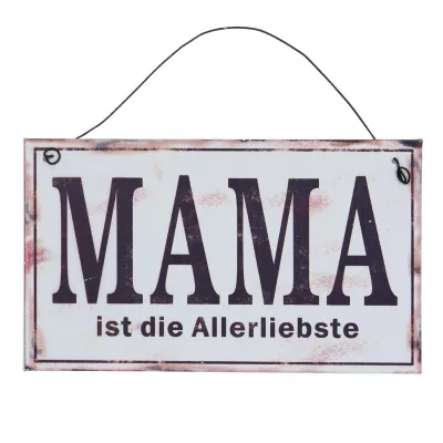 Clayre & Eef Textplatte 17x10 cm