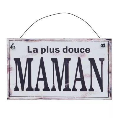 Clayre & Eef Textplatte 17x10 cm