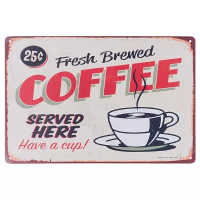 Clayre & Eef Wandschild Blechschild COFFEE ca. 30 x 20 cm