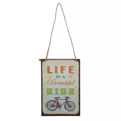 Clayre & Eef Textschild LIFE is a beautiful RIDE ca. 10 x 15 cm