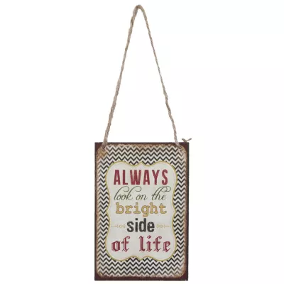 Clayre & Eef Textschild Always look on the... ca. 10 x 15 cm