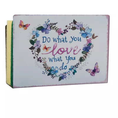 Clayre & Eef Scourer with holder 12x3x9 cm