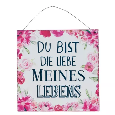 Clayre & Eef Textschild 20x20 cm