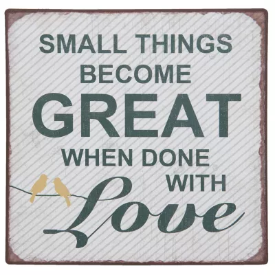 Clayre & Eef Textschild 25x25 cm