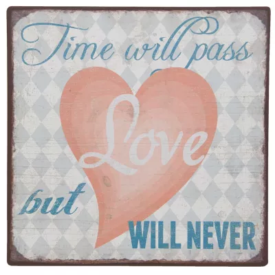 Clayre & Eef Textschild 25x25 cm