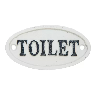 Clayre & Eef Schild Toilette 10x0.5x5 cm