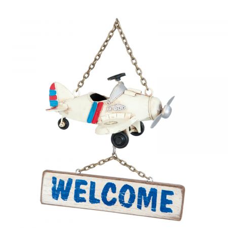 Clayre & Eef Wall deco plane 16x13x21 cm