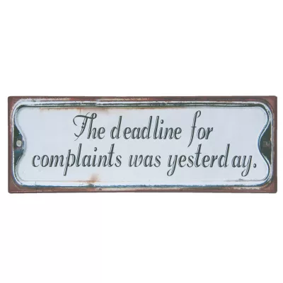 Clayre & Eef Textschild 39x14 cm