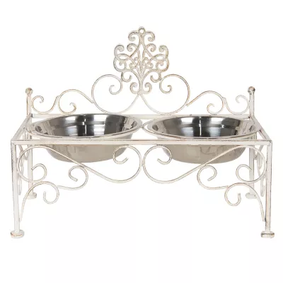 Clayre & Eef Tier Fressnapf 41x22x31 cm / 2x500 ml