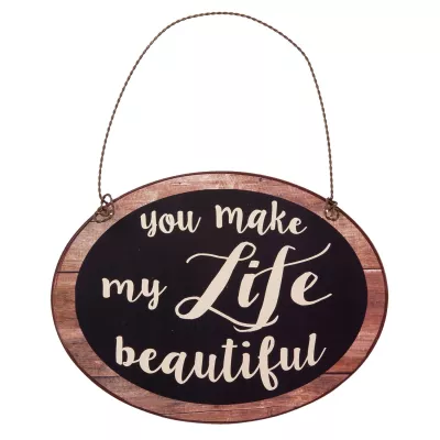 Clayre & Eef Textschild 20x1x15 cm