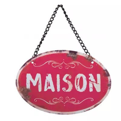 Clayre & Eef Hänger Textschild 12x8 cm