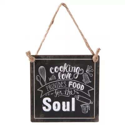 Clayre & Eef Textschild 10x10 cm