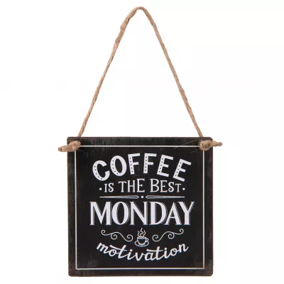 Clayre & Eef Textschild 10x10 cm