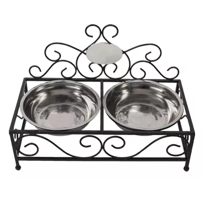 Clayre & Eef Tier Fressnapf 44x22x31 cm / 2x1L