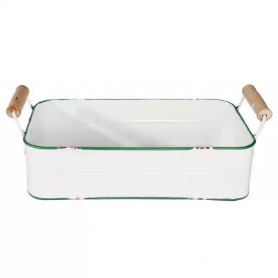 Clayre & Eef Tablett aus Metall 44x22x15 cm