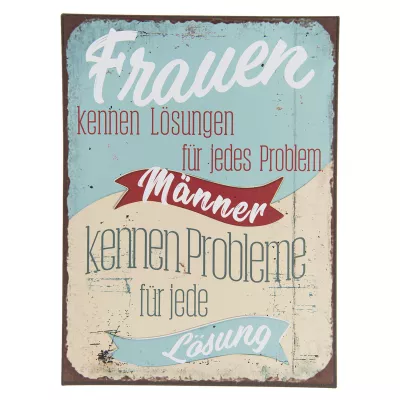 Clayre & Eef Textschild 26x35x0.5 cm