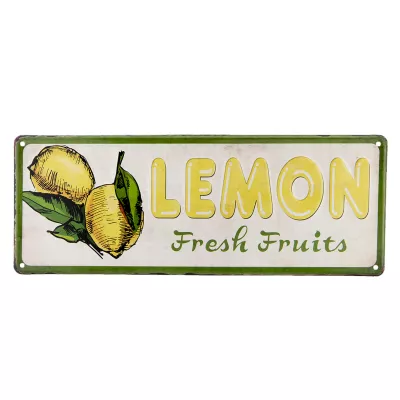 Clayre & Eef Textschild lemon 40x15 cm