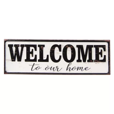Clayre & Eef Textschild welcome» 60x15x1.5 cm