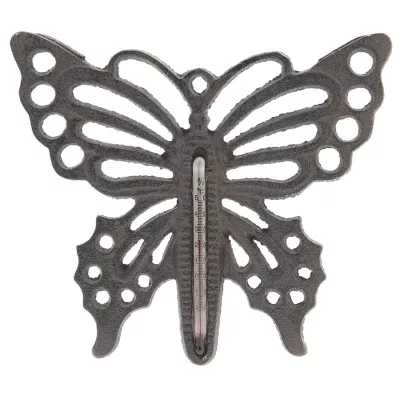 Clayre & Eef Thermometer Schmetterling 17x15 cm