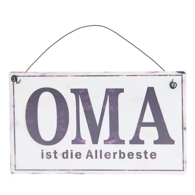 Clayre & Eef Textschild 17x10 cm