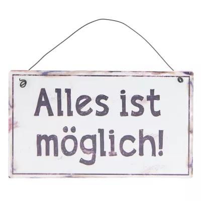 Clayre & Eef Textschild 17x10 cm