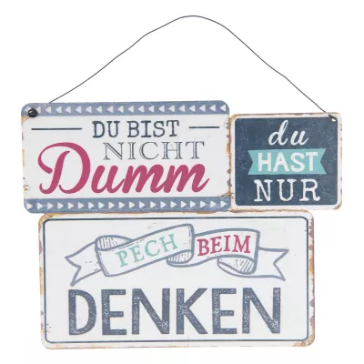 Clayre & Eef Textschild 23x18 cm