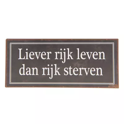 Clayre & Eef Textschild 30x13 cm