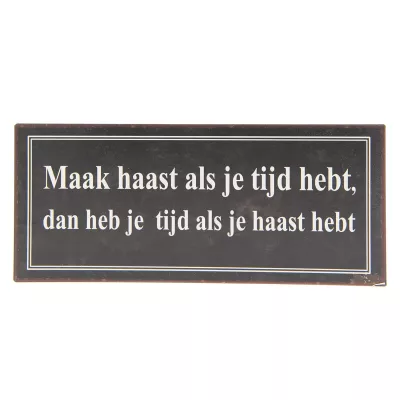 Clayre & Eef Textschild 30x13 cm