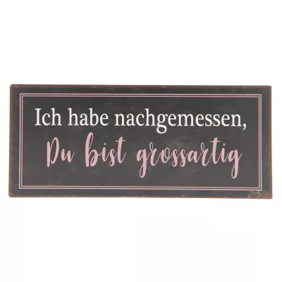 Clayre & Eef Textschild 30x13 cm