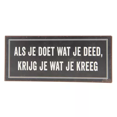 Clayre & Eef Textschild 30x13 cm