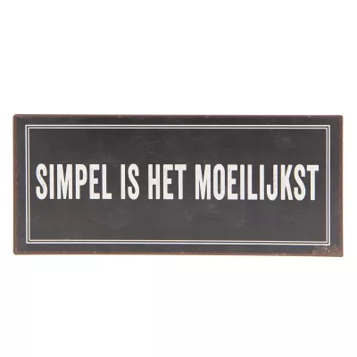 Clayre & Eef Textschild 30x13 cm