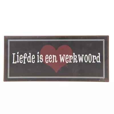 Clayre & Eef Textschild 30x13 cm