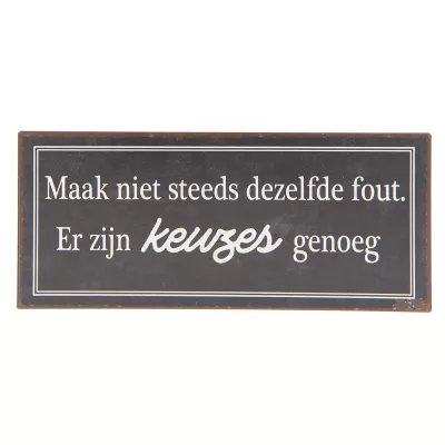 Clayre & Eef Textschild 30x13 cm