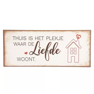 Clayre & Eef Textschild 30x13 cm