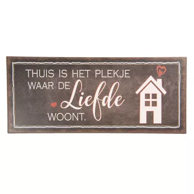 Clayre & Eef Textschild 30x13 cm