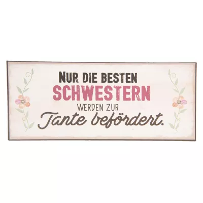 Clayre & Eef Textschild 30x13 cm