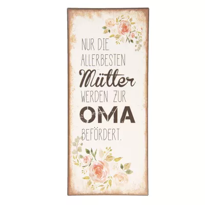 Clayre & Eef Textschild 13x30 cm