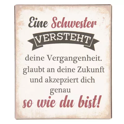 Clayre & Eef Textschild 13x15 cm