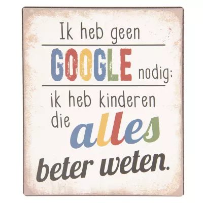 Clayre & Eef Textschild 13x15 cm