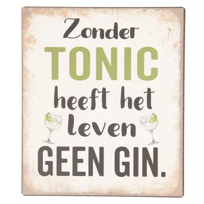 Clayre & Eef Textschild 13x15 cm