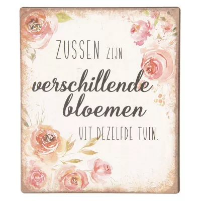 Clayre & Eef Textschild 13x15 cm