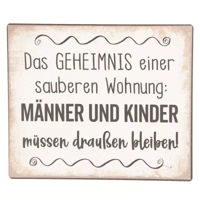 Clayre & Eef Textschild 15x13 cm