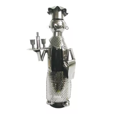 Clayre & Eef Flaschenhalter Kellner 17x13x36 cm
