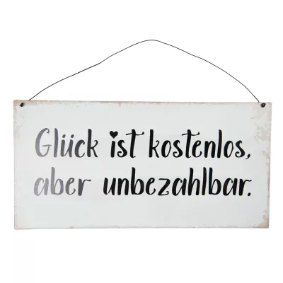 Clayre & Eef Textschild 40x20 cm
