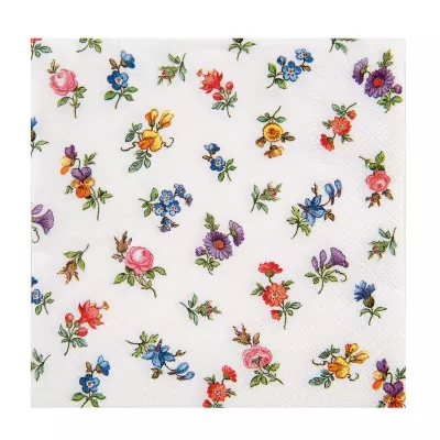 Clayre & Eef Servietten "Blumen" 33x33 