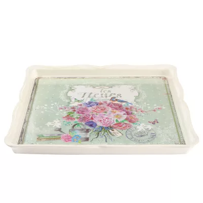 Clayre & Eef Tablett Serviertablett 25x25x2 cm