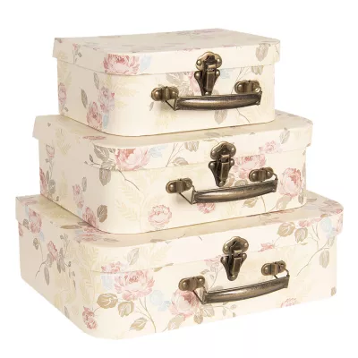 Clayre & Eef Dekoration Koffer (3) 30x21x9/25x18x9/20»