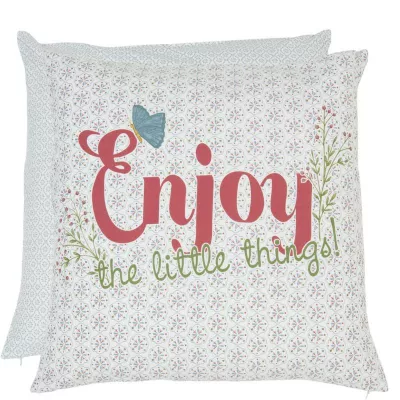 Clayre & Eef Kissenhülle Enjoy Little Things 50x50
