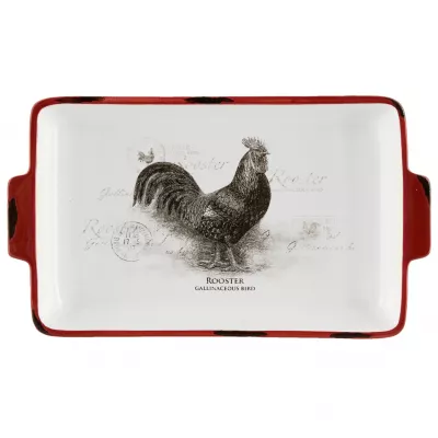 Clayre & Eef Schale Hahn 31x18x4 cm