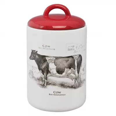 Clayre & Eef Vorratsglas Kuh Ø 12x21 cm / 1.2 L